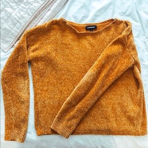 Mustard Chenille Sweater - EXPRESS